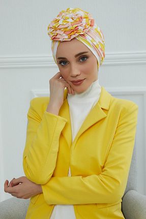 کلاه شنای حجاب زرد زنانه Aisha
