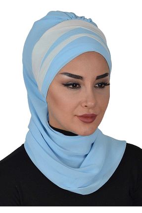 شال آبی زنانه شیفون Ayşe Tasarım - کد 62680051