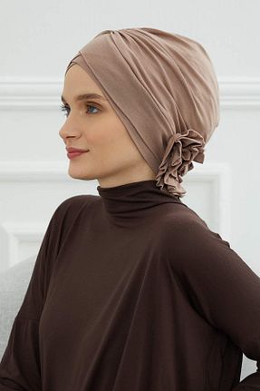 کلاه شنای حجاب قهوه ای زنانه Aisha