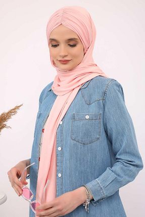 شال صورتی زنانه ویسکون Aisha
