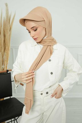 شال قهوه ای زنانه پنبه ای Aisha