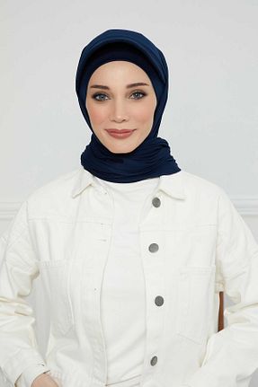 شال سرمه ای زنانه پنبه ای Aisha