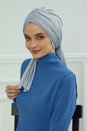 کلاه شنای حجاب طوسی زنانه Aisha
