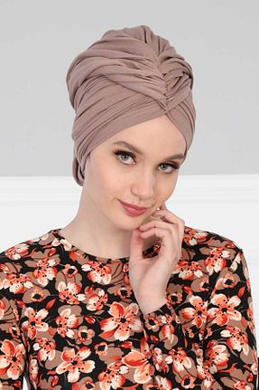 کلاه شنای حجاب قهوه ای زنانه Aisha