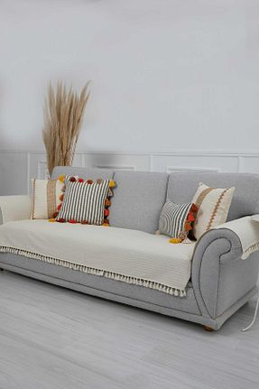 کاور مبل بژ کتان Aisha