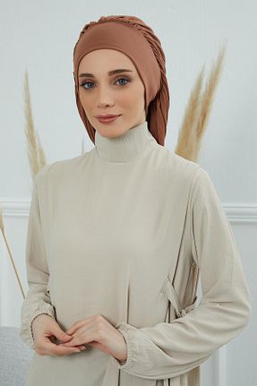 کلاه شنای حجاب قهوه ای زنانه Aisha