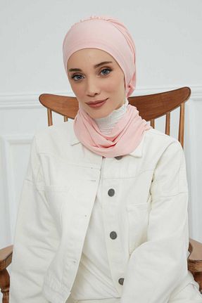 شال صورتی زنانه ویسکون Aisha