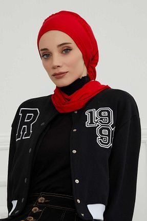 شال قرمز زنانه ویسکون Aisha