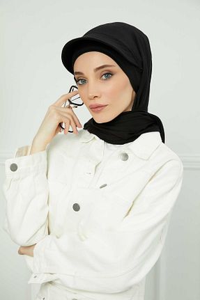 شال مشکی زنانه پنبه ای Aisha