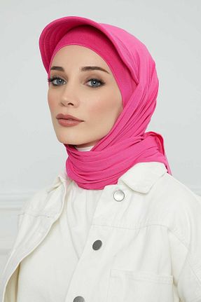 شال صورتی زنانه پنبه ای Aisha