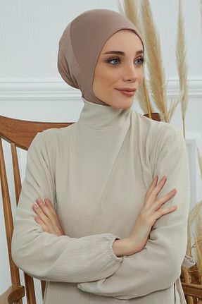 کلاه شنای حجاب قهوه ای زنانه Aisha