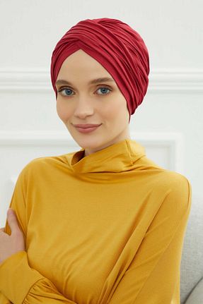 کلاه شنای حجاب زرشکی زنانه Aisha
