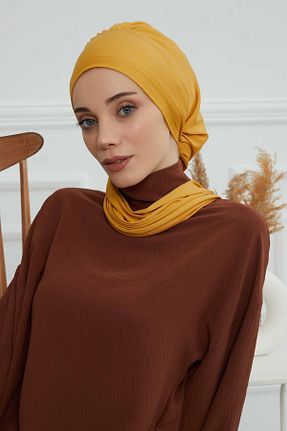 شال زرد زنانه ویسکون Aisha