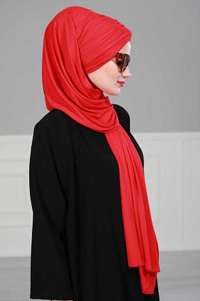 شال قرمز زنانه ویسکون Aisha