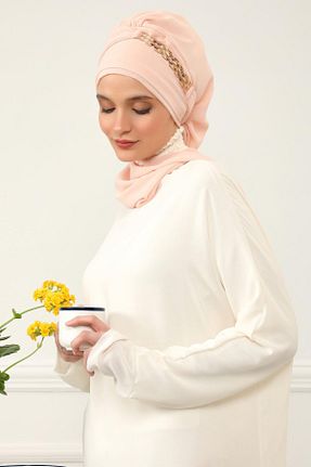 شال صورتی زنانه شیفون Aisha