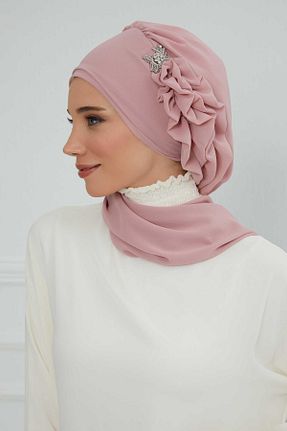 شال صورتی زنانه شیفون Aisha