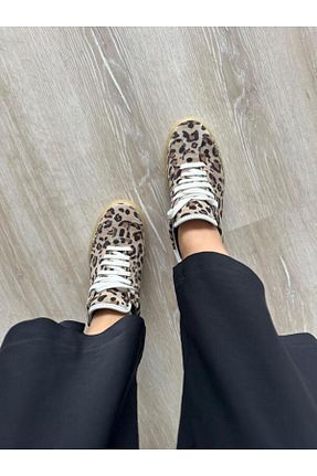 کفش اسنیکر قهوه ای زنانه بند دار BPSHOES - کد 867606460