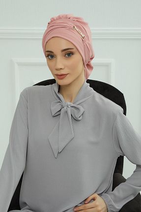 شال صورتی زنانه پنبه پلی استر Aisha