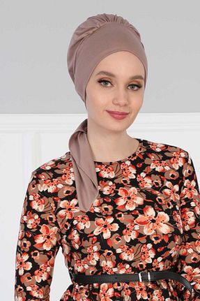 کلاه شنای حجاب قهوه ای زنانه Aisha