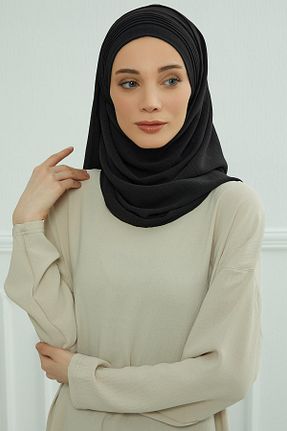 شال مشکی زنانه پنبه پلی استر Aisha