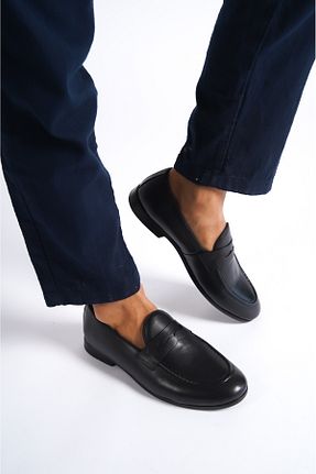 کفش لوفر مشکی مردانه چرم خالص Mubiano - کد 753713786