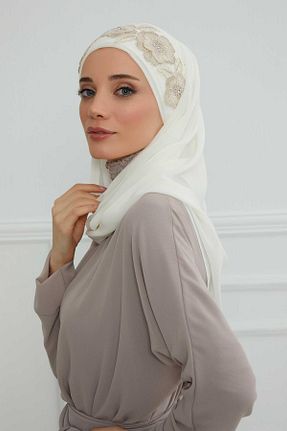 شال بژ زنانه شیفون Aisha