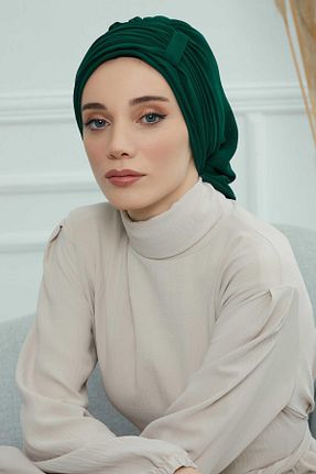 شال سبز زنانه شیفون Aisha