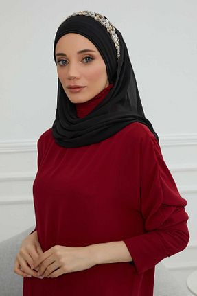 شال مشکی زنانه شیفون Aisha