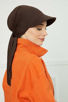 کلاه شنای حجاب قهوه ای زنانه Aisha