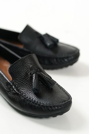 بابت مشکی زنانه چرم خالص Mubiano - کد 707326400