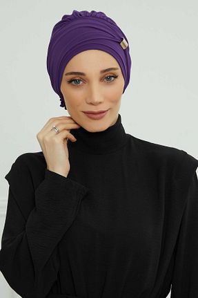 شال بنفش زنانه شیفون Aisha