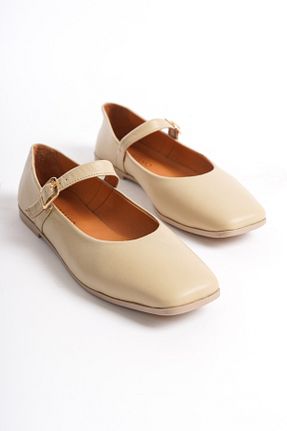 بابت بژ زنانه چرم خالص Mubiano Collection - کد 817482228