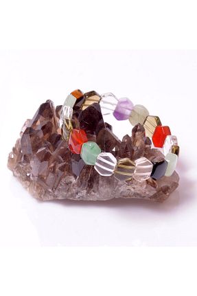 دستبند جواهر رنگی زنانه سنگ طبیعی Taş Sandığı - کد 669488129