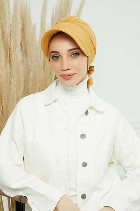 کلاه شنای حجاب زرد زنانه Aisha