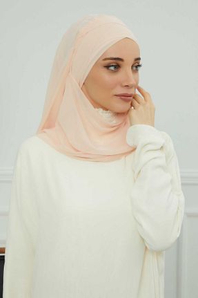 شال بژ زنانه پلی استر Aisha