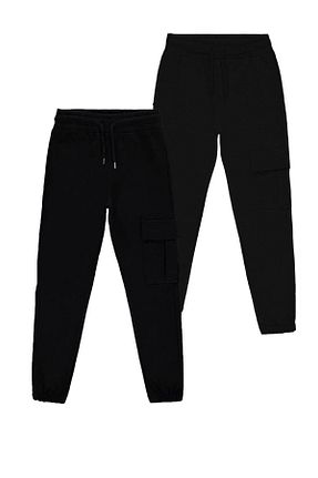 شلوار کرمگن مشکی بچه گانه کارگو rainkids - کد 868406495