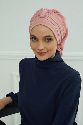 شال صورتی زنانه پنبه پلی استر Aisha