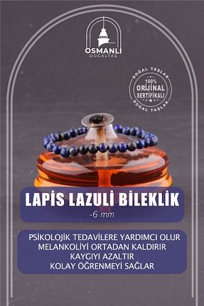 دستبند جواهر آبی زنانه سنگ طبیعی OSMANLI DEĞERLİ TAŞ - کد 286392423