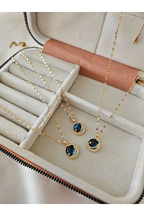 گردنبند استیل ( فولاد ) طلائی زنانه استیل ضد زنگ m mavi deniz accesories - کد 775358319