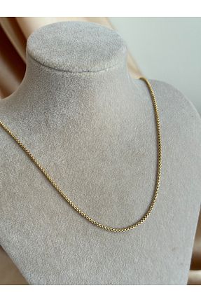 گردنبند استیل ( فولاد ) بژ زنانه استیل ضد زنگ Nour Co - کد 867640706