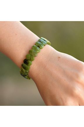 دستبند جواهر سفید زنانه سنگ طبیعی Taş Sandığı - کد 69885482