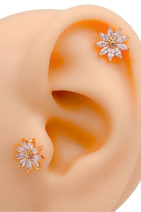 پیرسینگ طلائی زنانه Trinos - کد 827653695