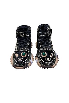 کفش اسنیکر مشکی زنانه چسبی Guja - کد 867631955