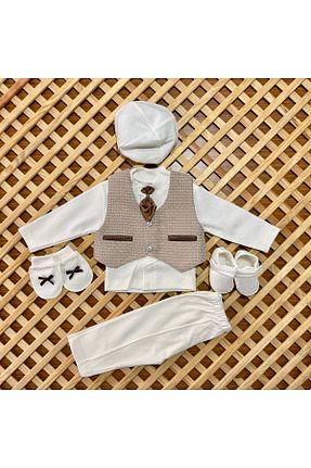 ست نوزادی قهوه ای بچه گانه پنبه پلی استر Babybiss - کد 868518887