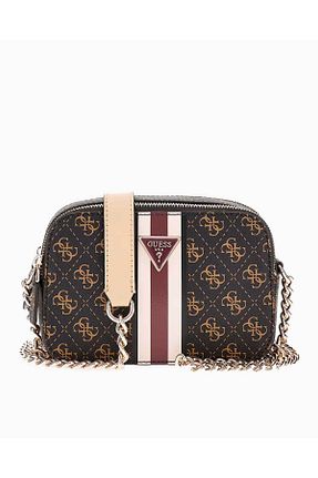 کیف دوشی قهوه ای زنانه پلی اورتان Guess - کد 866435999