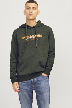 سوئیشرت سبز مردانه طرح دار Jack & Jones - کد 867653167
