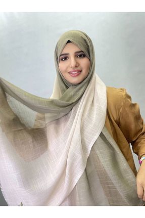 شال سبز زنانه مخلوط کتان ALDAİR - کد 867670238