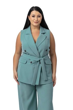 ست بالاتنه و پائین تنه سایز بزرگ سبز زنانه فاق نرمال DISENTIS MODEST - کد 867680828