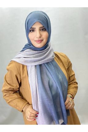 شال سرمه ای زنانه مخلوط کتان ALDAİR - کد 867670124