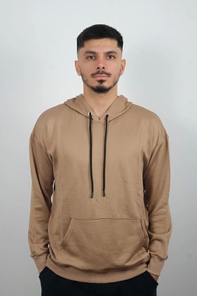 سوئیشرت قهوه ای مردانه ساده Booss Milano - کد 766030923